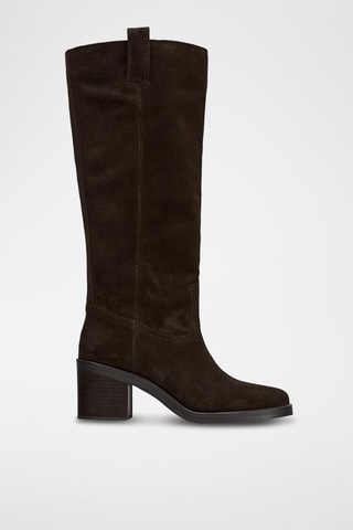 Bottes en nubuck - Marron foncé