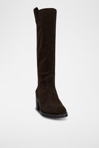 Bottes en nubuck - Marron foncé