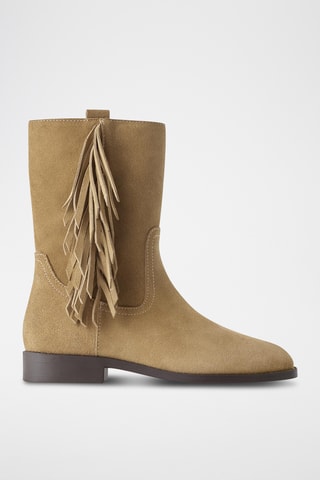 Bottines en nubuck - Beige