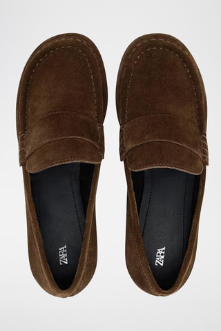 Mocassins en nubuck - Marron