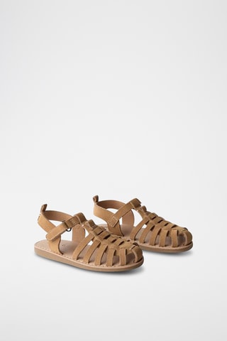 Sandales en nubuck - Marron clair