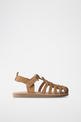 Sandales en nubuck - Marron clair