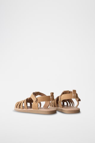 Sandales en nubuck - Marron clair