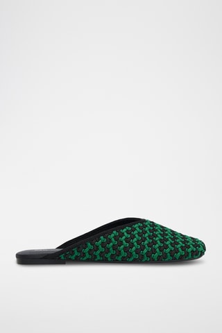 Mules - Vert clair et noir