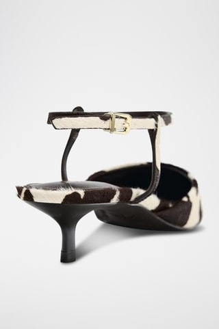 Escarpins en cuir - Blanc et marron foncé