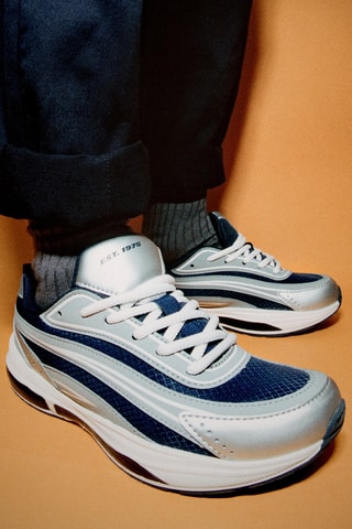 Baskets - Gris et bleu marine