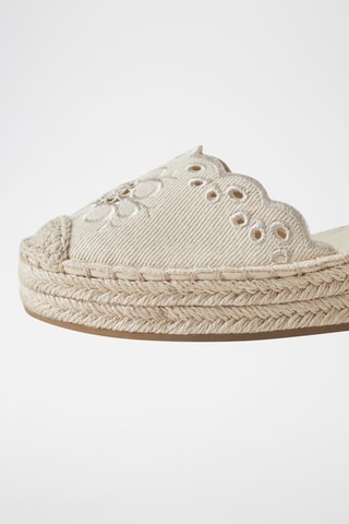 Espadrilles plateformes - Ecru