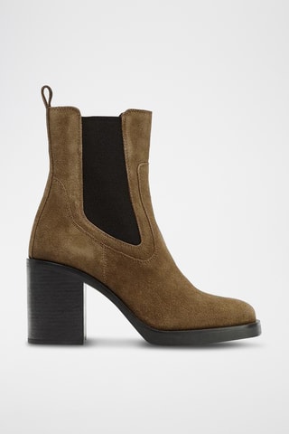Bottines Chelsea en nubuck - Marron clair