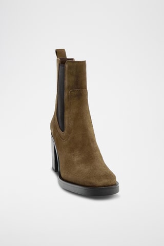 Bottines Chelsea en nubuck - Marron clair