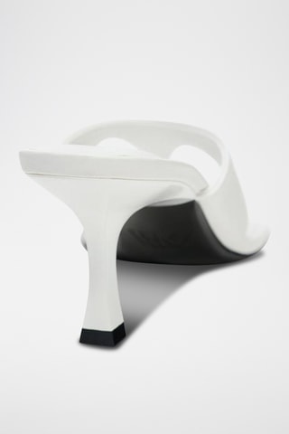 Sandales à talons en cuir - Blanc