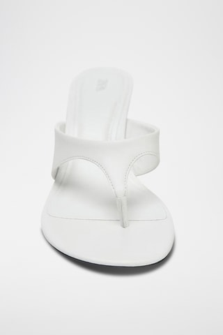 Sandales à talons en cuir - Blanc