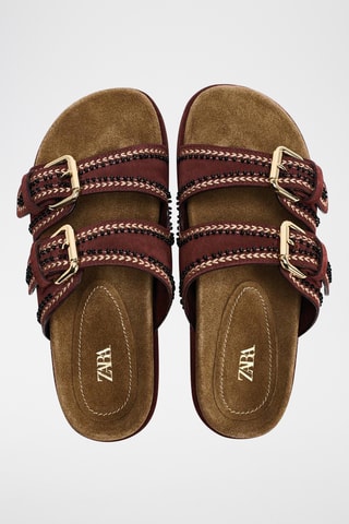 Mules en nubuck - Bordeaux