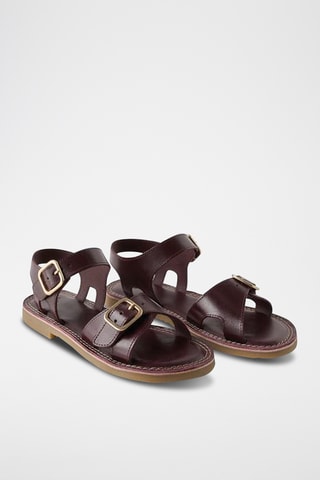 Sandales en cuir - Marron