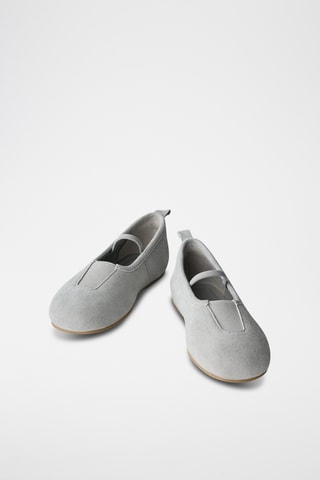 Babies en nubuck - gris clair