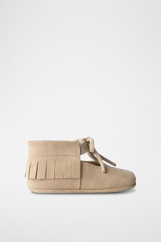 Chaussons en nubuck - Beige
