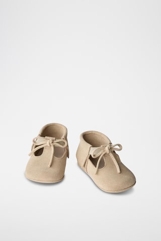 Chaussons en nubuck - Beige