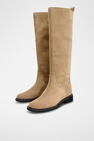 Bottes en nubuck - Beige