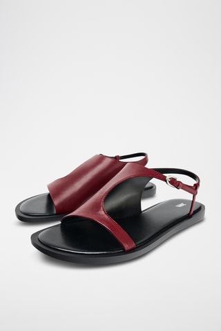 Sandales en cuir - Rouge