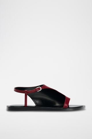 Sandales en cuir - Rouge