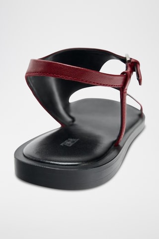 Sandales en cuir - Rouge