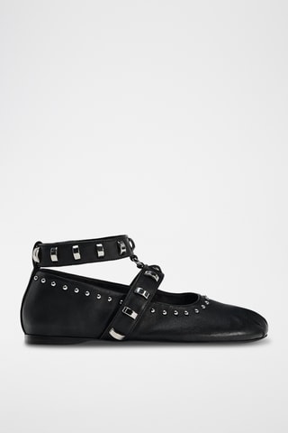 Babies en cuir - Noir