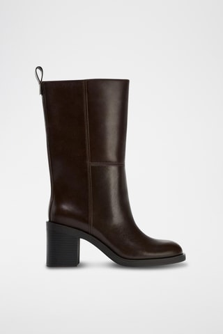 Bottes en cuir - Marron foncé