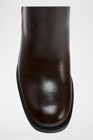 Bottes en cuir - Marron foncé