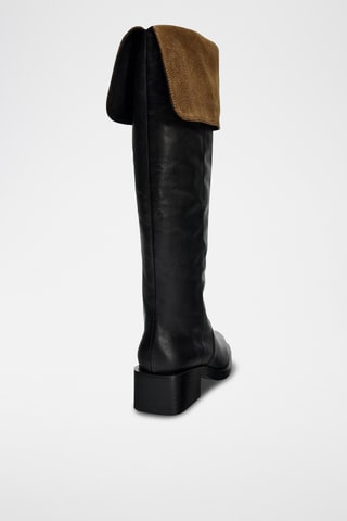 Cuissardes en cuir - Noir