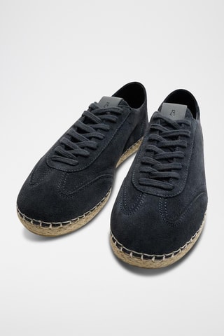 Baskets en nubuck - Bleu nuit