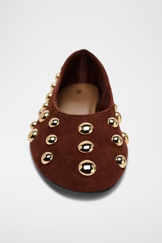 Ballerines en nubuck - Marron