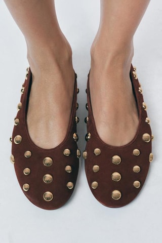 Ballerines en nubuck - Marron