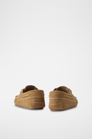 Chaussures bateau en nubuck - Camel
