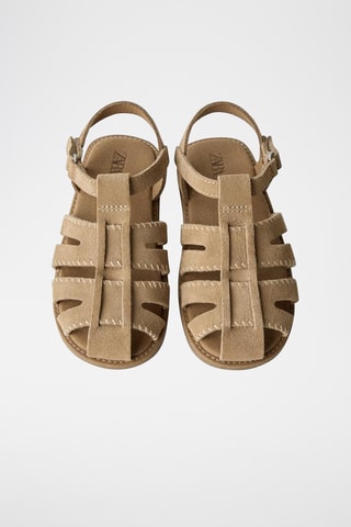 Sandales en nubuck - Beige
