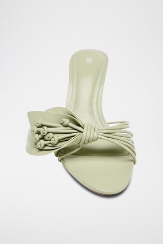 Mules à talons - Vert d’eau