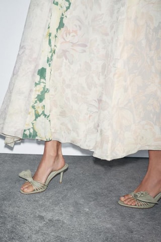 Mules à talons - Vert d’eau