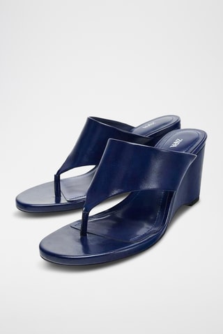 Sandales compensées - Bleu marine