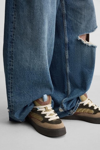 Baskets en nubuck - Marron