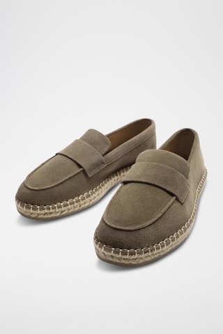 Mocassins en nubuck - Kaki