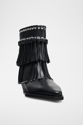 Bottines en cuir - Noir