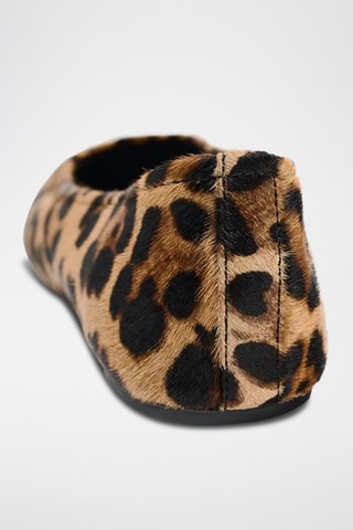 Ballerines en cuir - Beige et noir