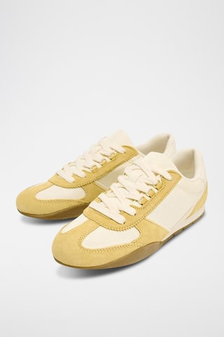 Baskets en cuir - Moutarde