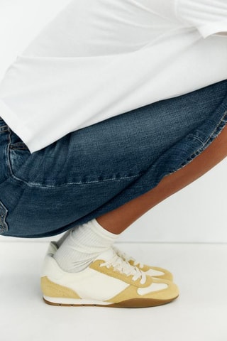 Baskets en cuir - Moutarde