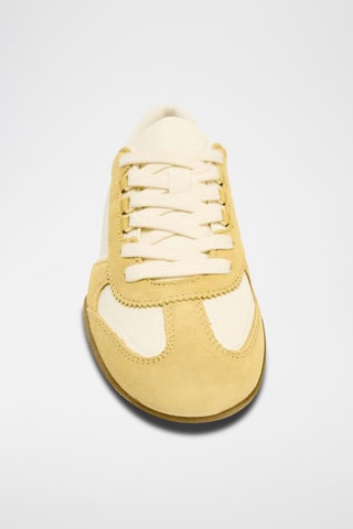 Baskets en cuir - Moutarde