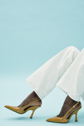 Escarpins vernis - Camel