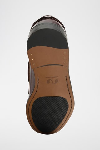 Chaussures bateau en cuir - Bordeaux