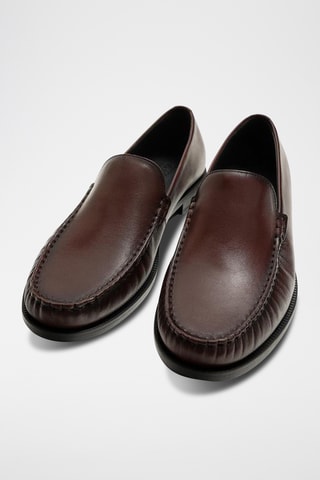 Mocassins en cuir - Bordeaux