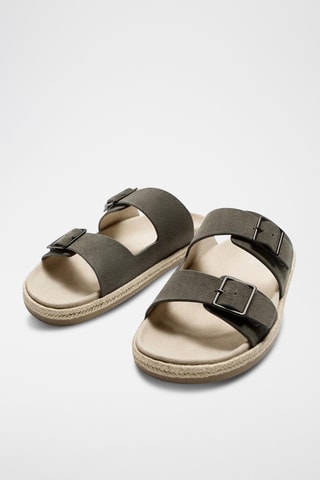 Mules en nubuck - Taupe