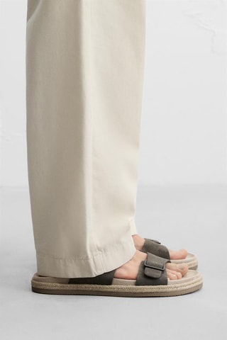 Mules en nubuck - Taupe