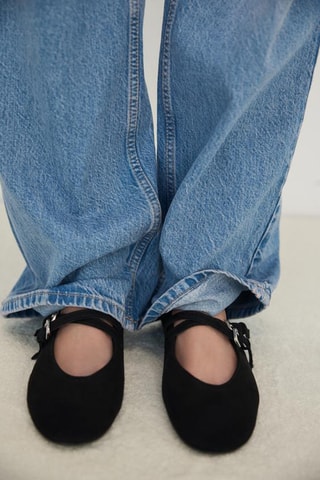 Babies en nubuck - Noir