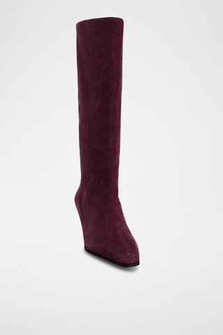 Bottes en nubuck - Bordeaux